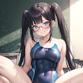 ツインテスク水メガネっ娘 2枚目