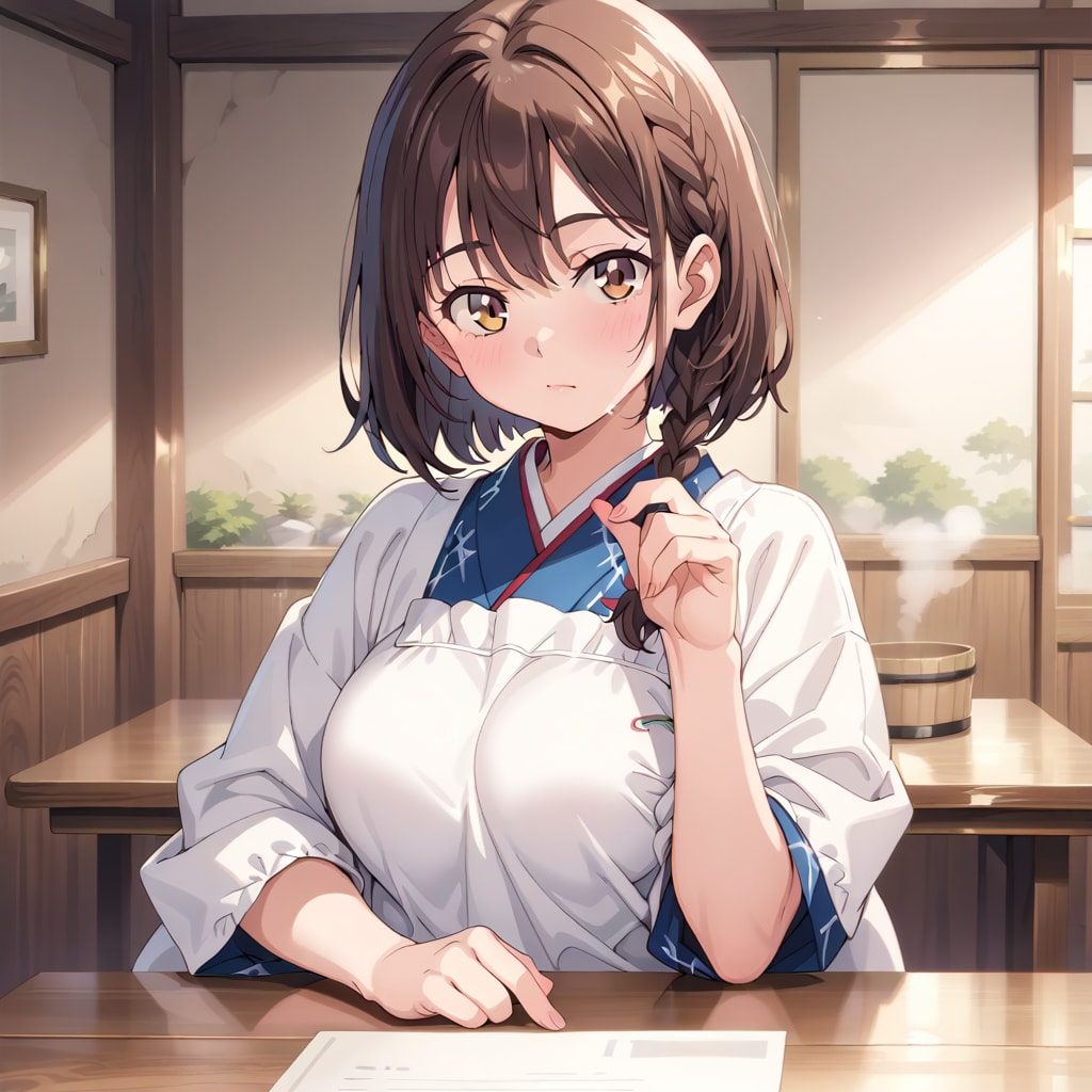 割烹着の妻　晩御飯のメニュー何にしようかな