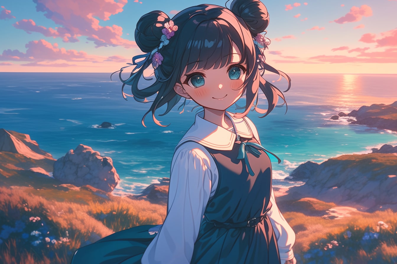 夕暮れのおだんごちゃん🍡✨92 | の人気AIイラスト・グラビア