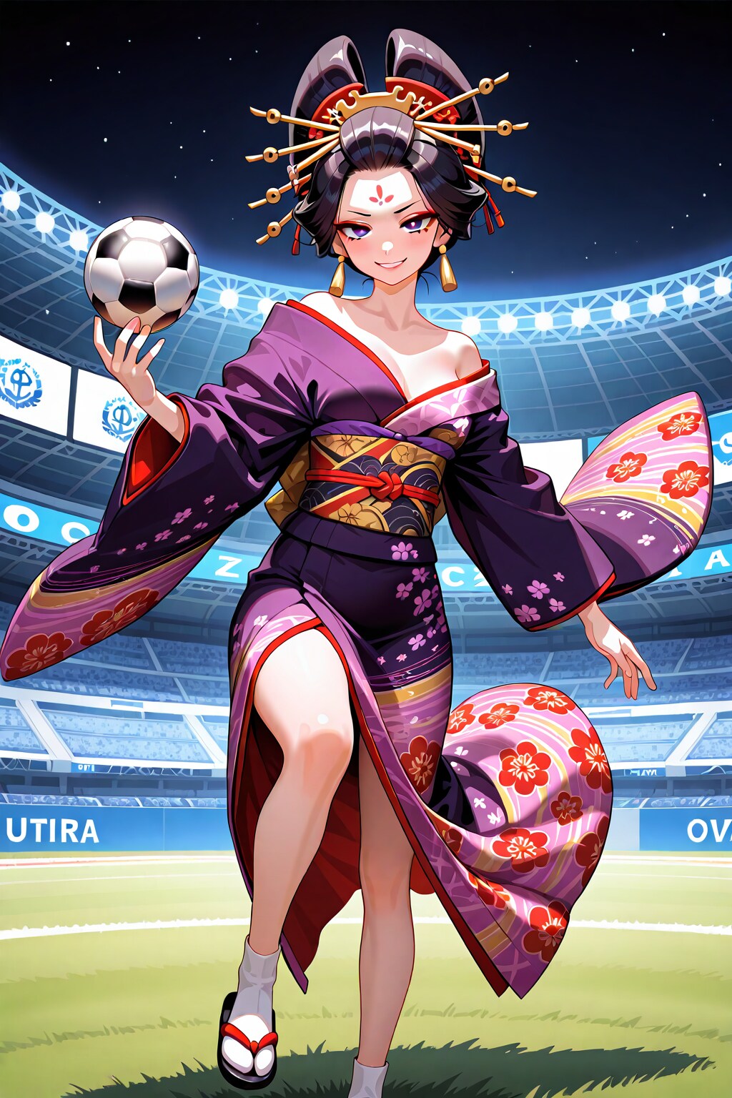 風雅花魁呉竹太夫のサッカー