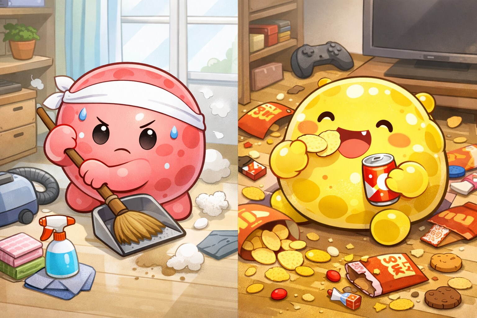 ももほうくんの大掃除 | の人気AIイラスト・グラビア