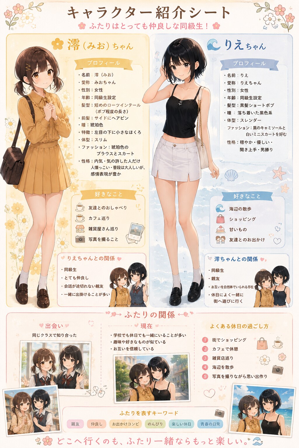 みおちゃんとりえちゃんのデート❤️