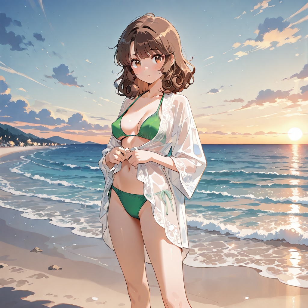 green bikini