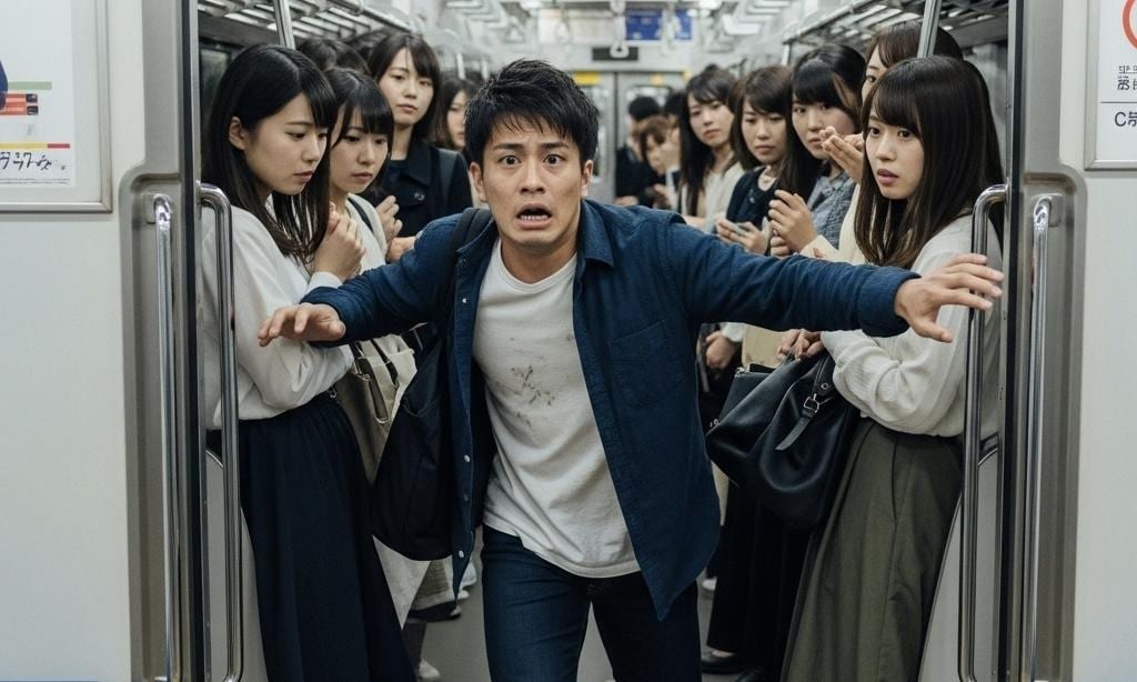 飛び込んだ女性専用車両