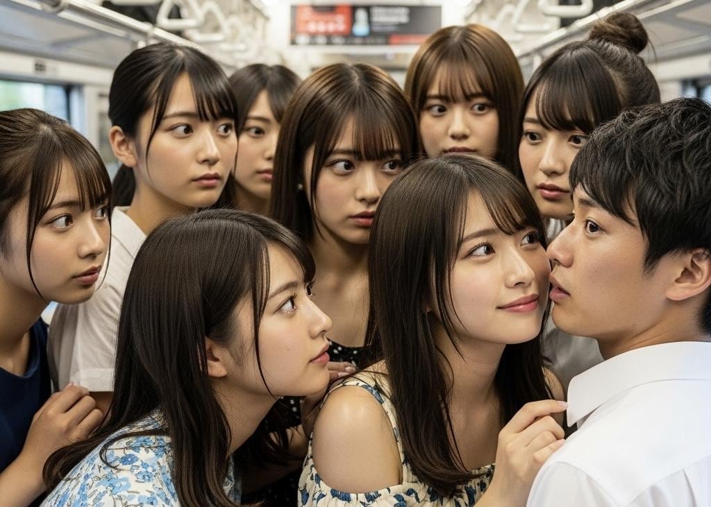 飛び込んだ女性専用車両