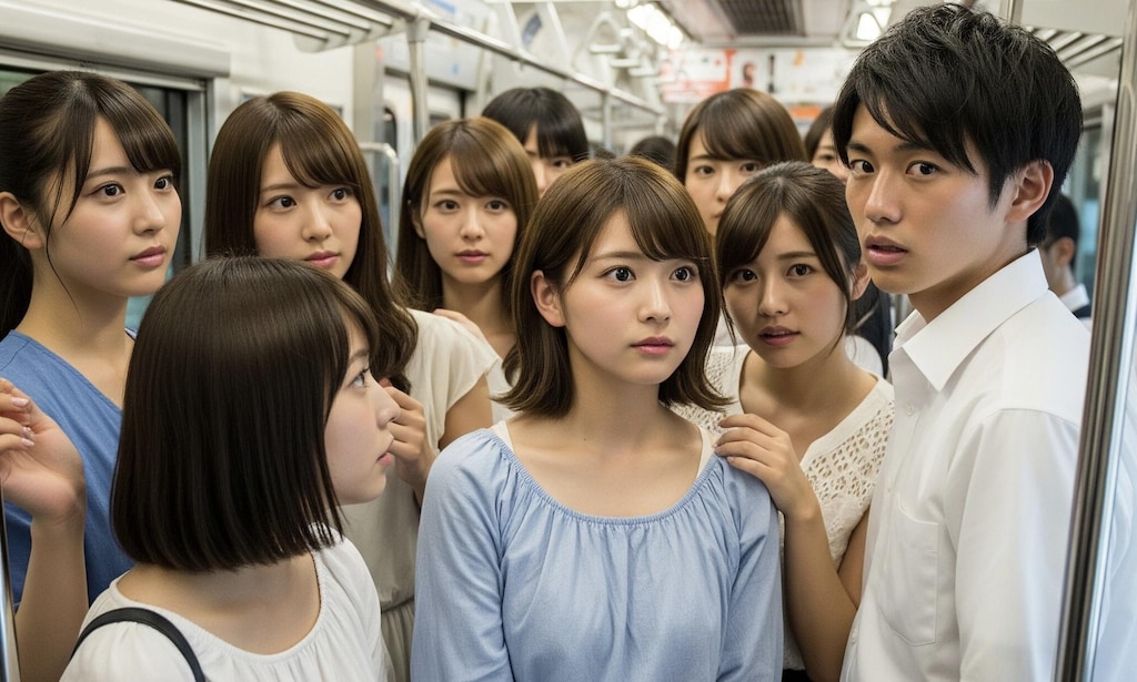 飛び込んだ女性専用車両