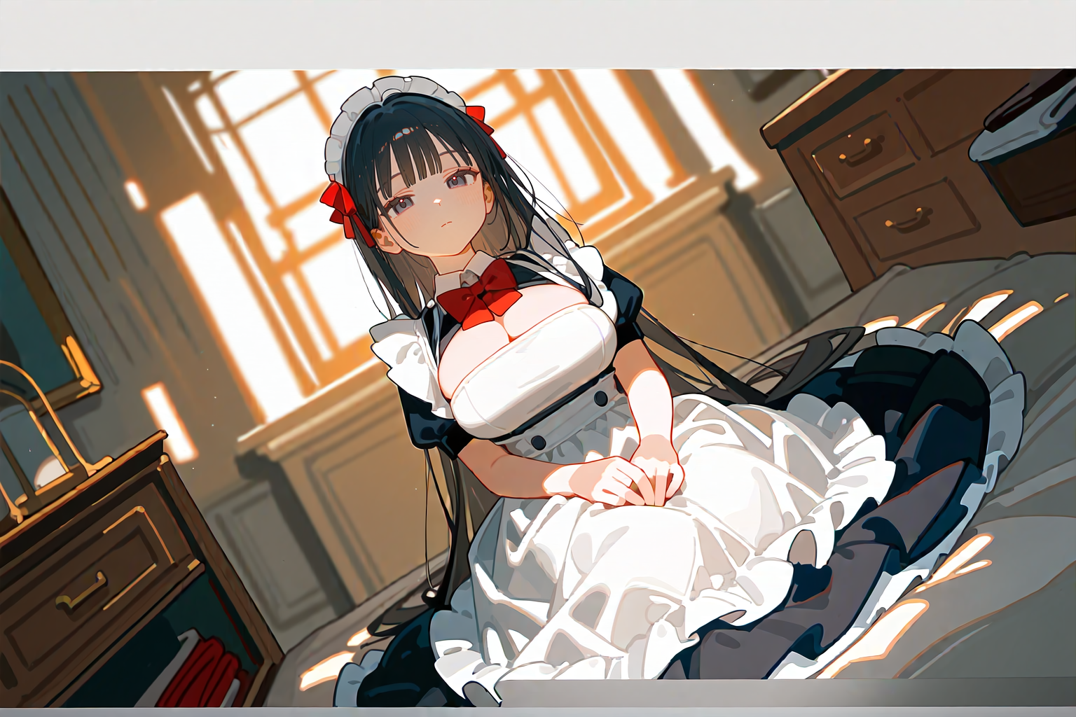 おすわりメイド | の人気AIイラスト・グラビア