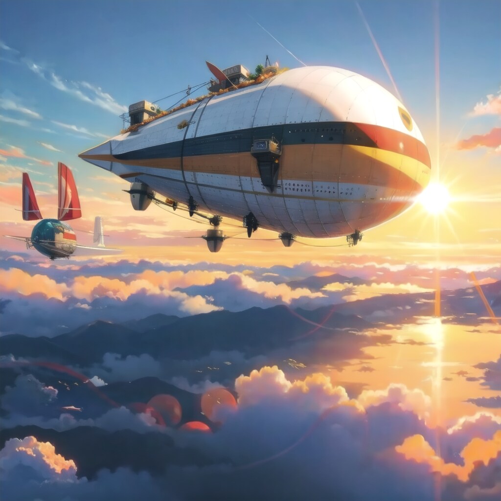 飛行船 | の人気AIイラスト・グラビア