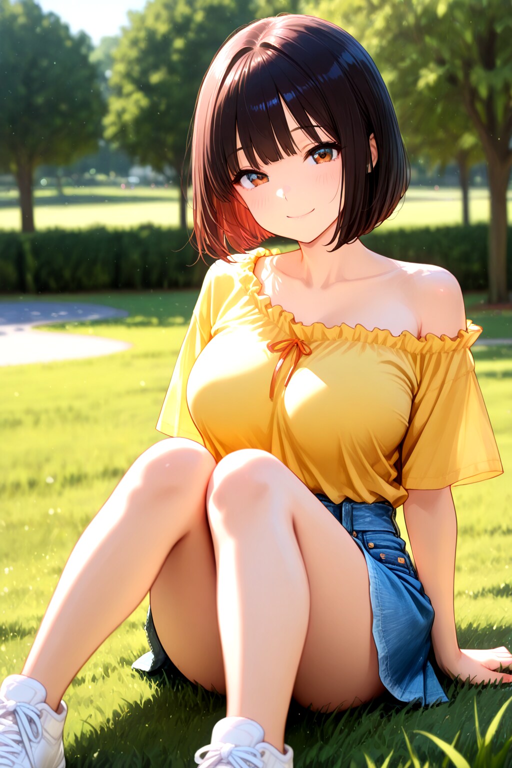 184（芝生に座る）
