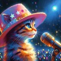アクリル風　#歌手 猫 3枚目