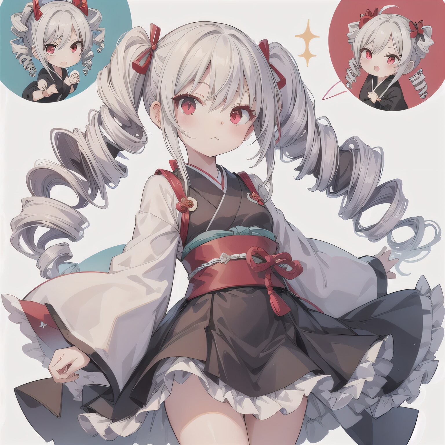 銀髪ロングのミニキャラ | の人気AIイラスト・グラビア