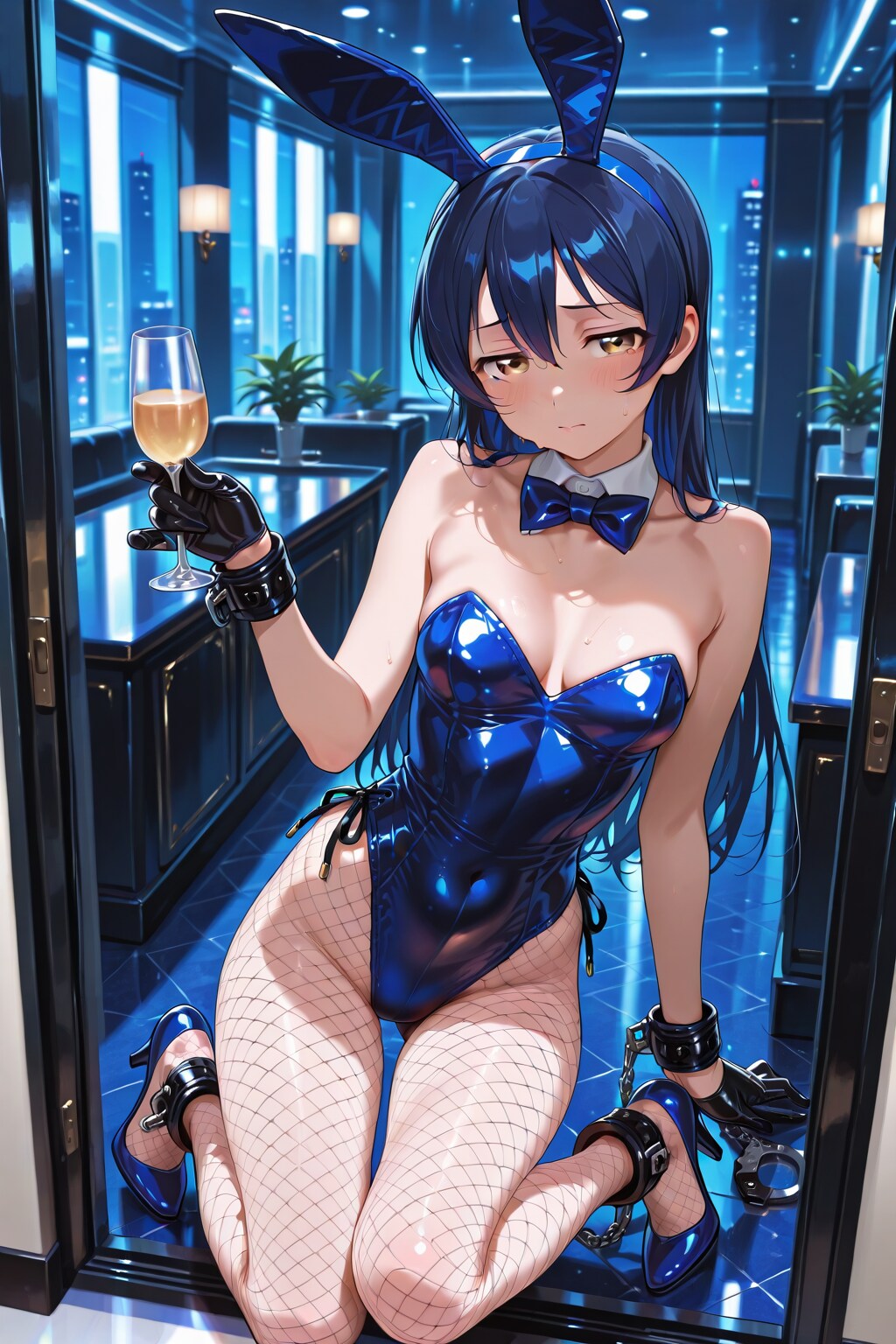 バニーガールの海未と夜のホテル(ちちぷい版)