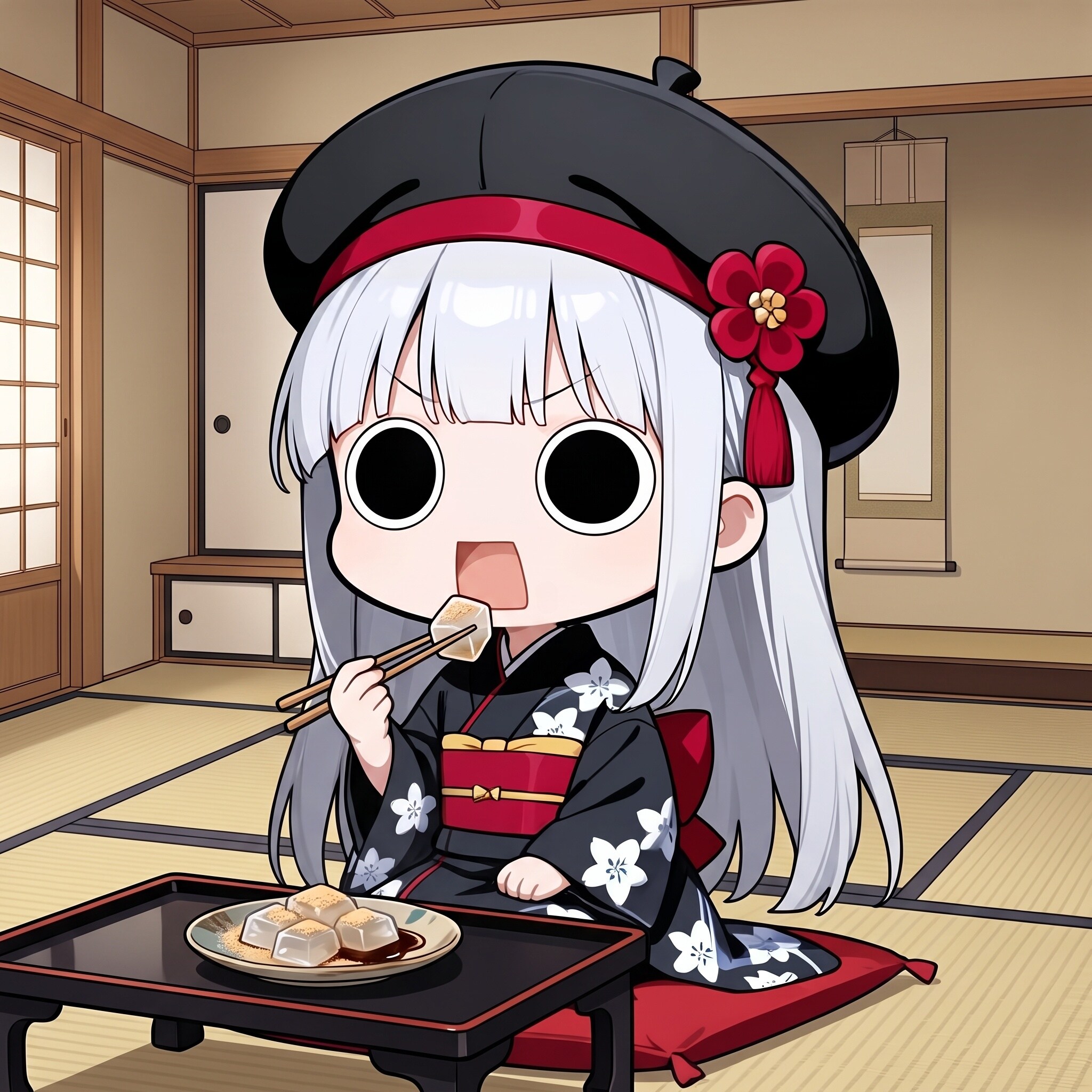 葛餅を頂くえらいこっちゃ嬢 | の人気AIイラスト・グラビア