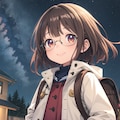 学校帰りに見上げる夜空 5枚目