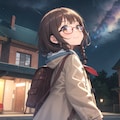 学校帰りに見上げる夜空 3枚目