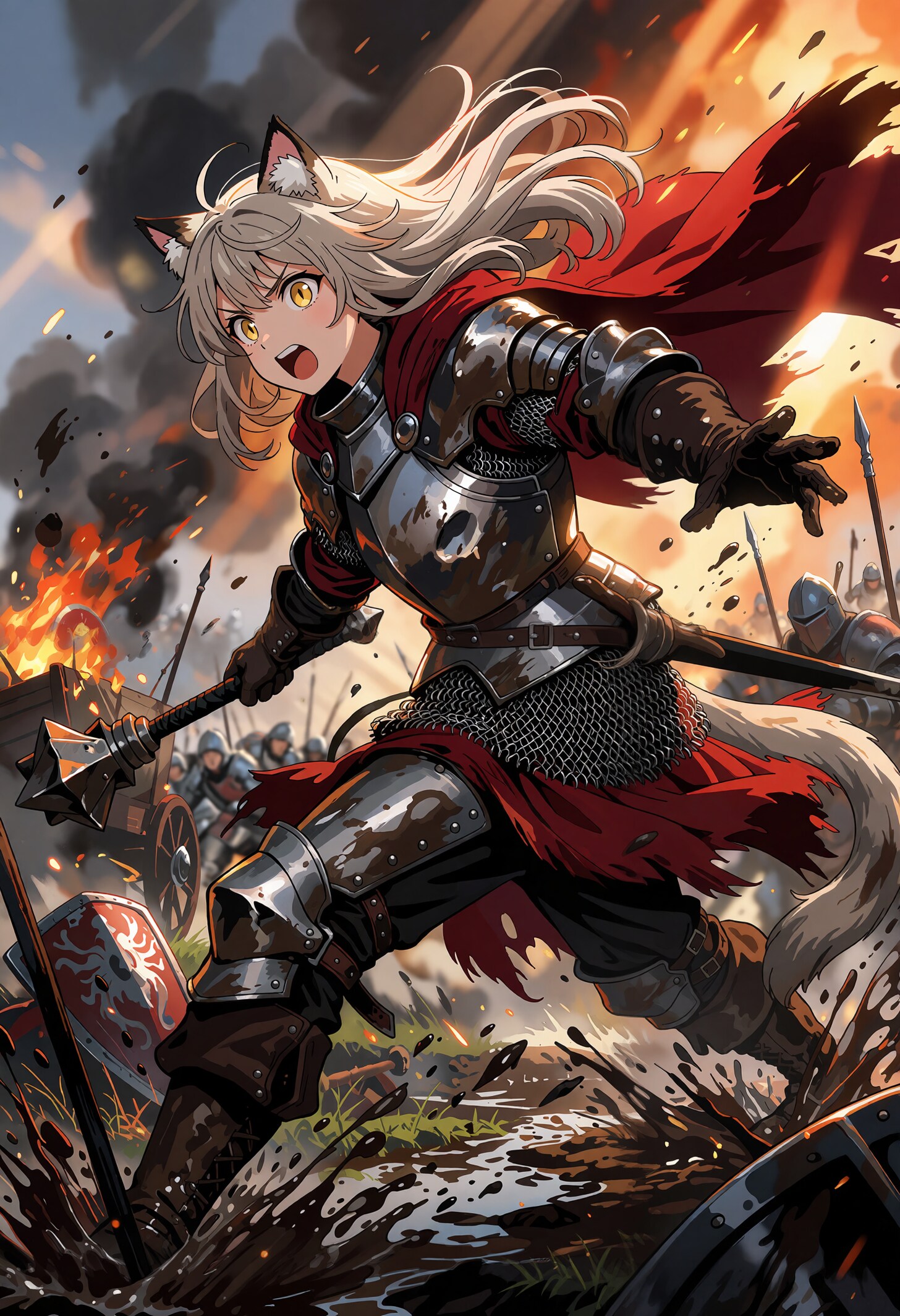 白猫の戦士 | の人気AIイラスト・グラビア