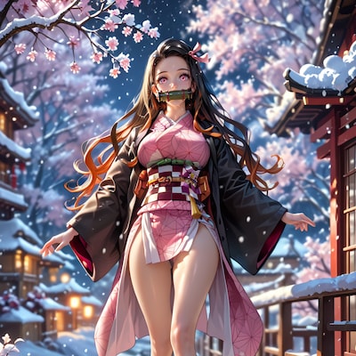 33. Date with Nezuko, Kimono.