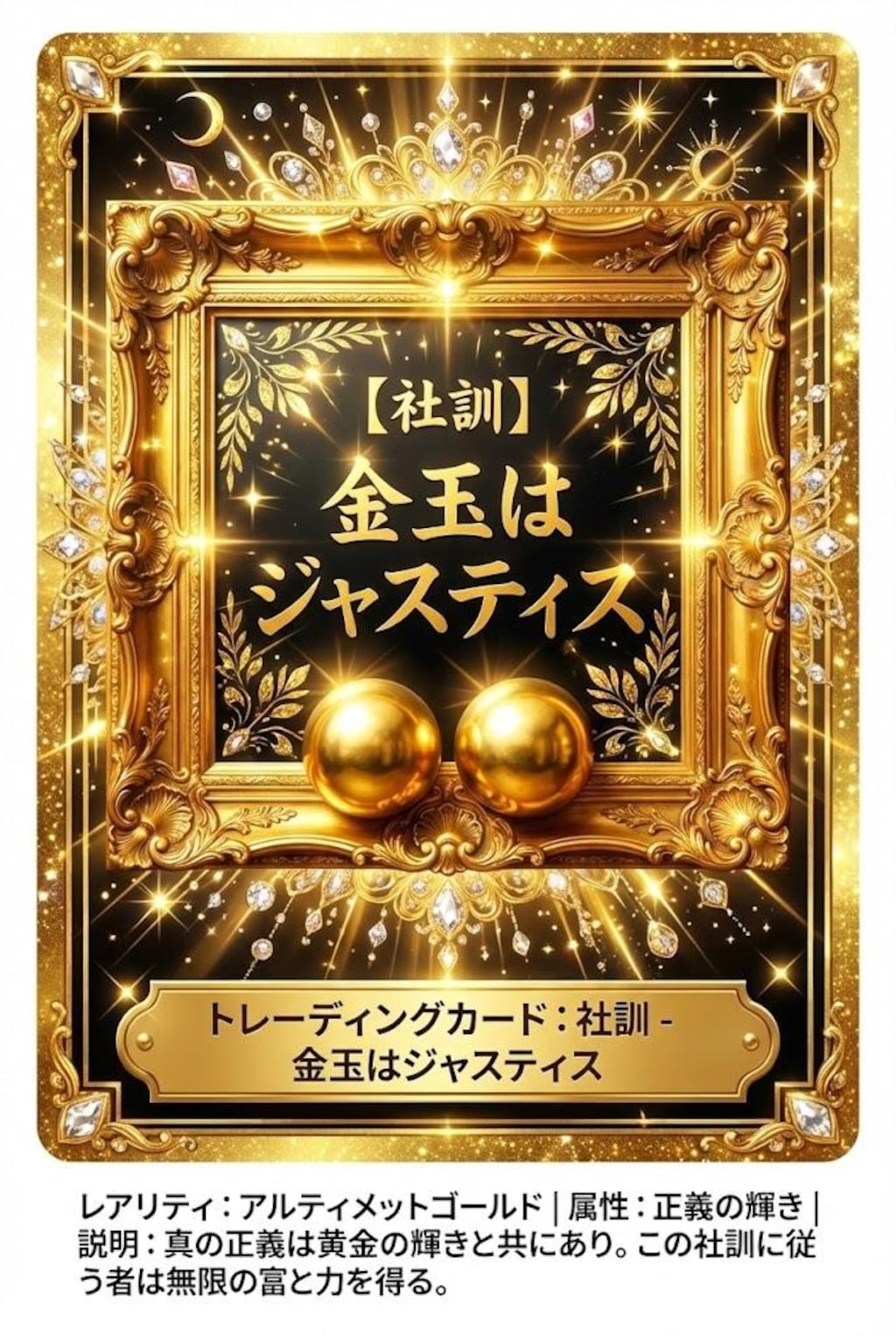 【社訓】金玉はジャスティス