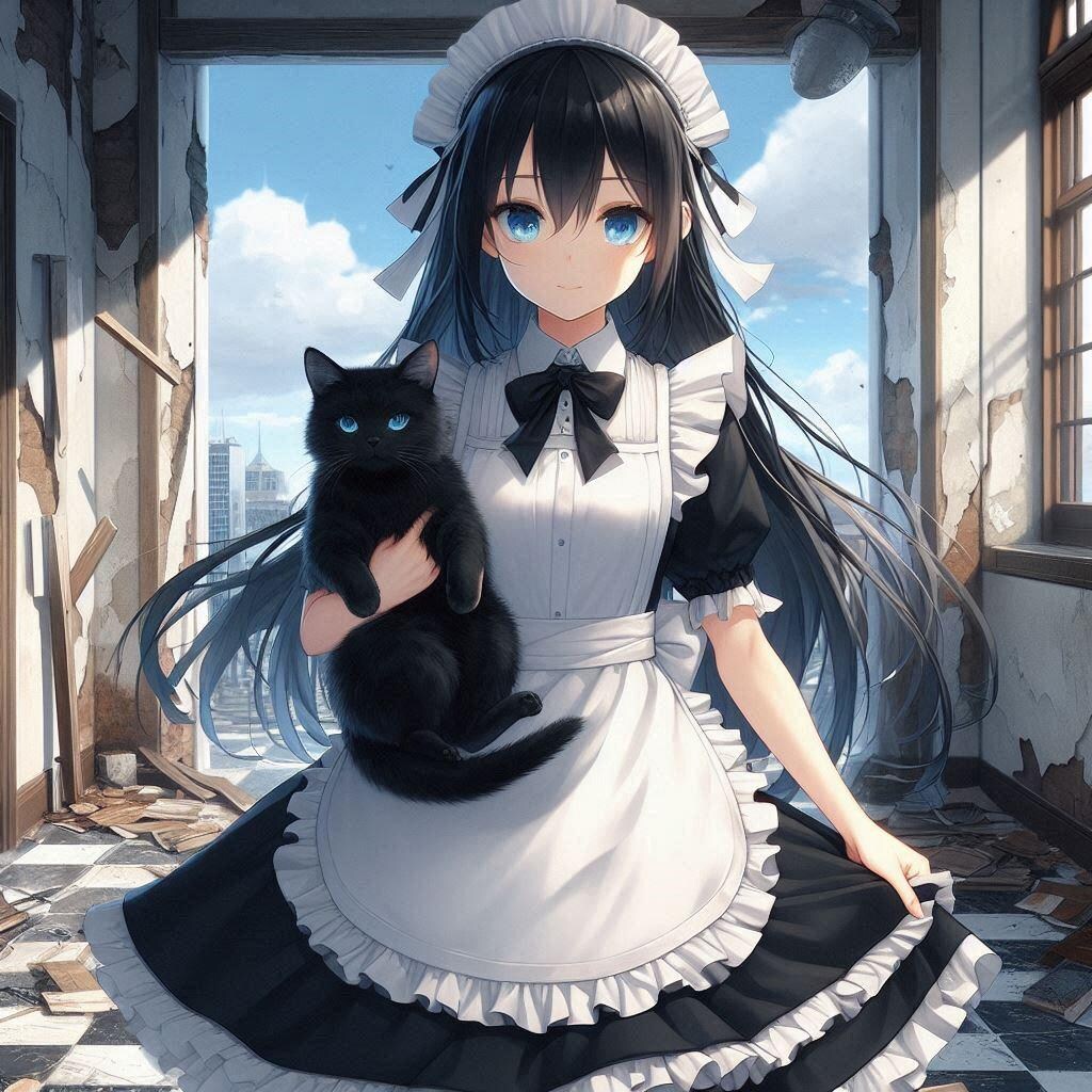 [字入答え]メイドさんは今日もお☆☆☆☆し(猫のご主人様とメイドの私)