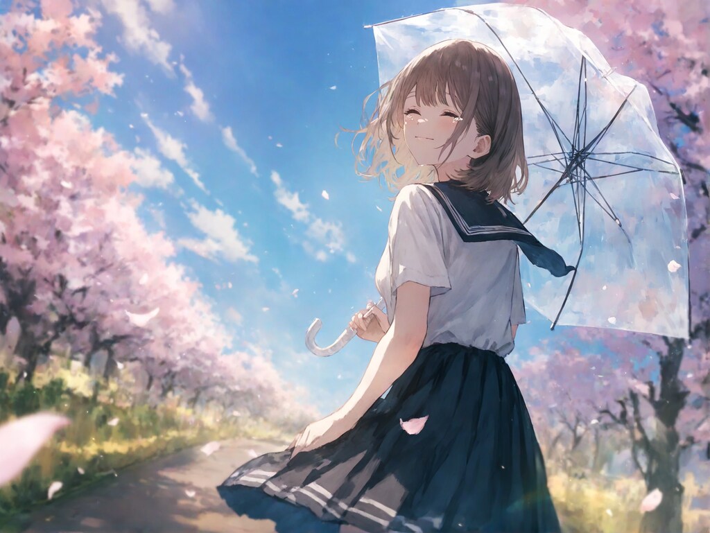 桜の雨とお見送り