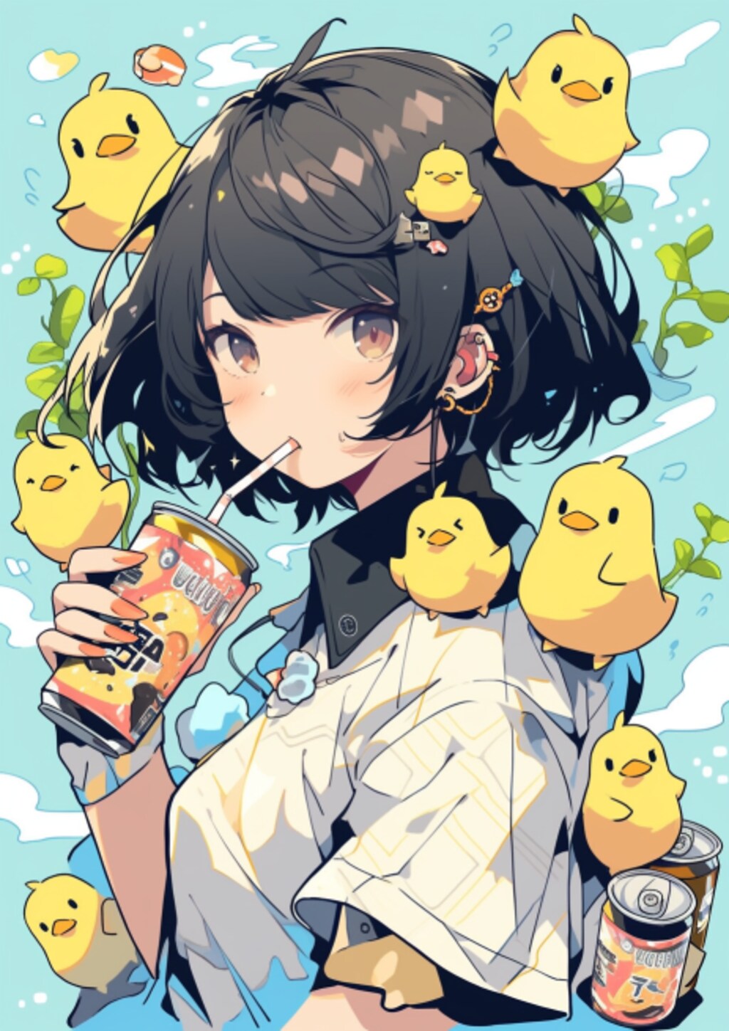 雛飲1 -Chick drink1-