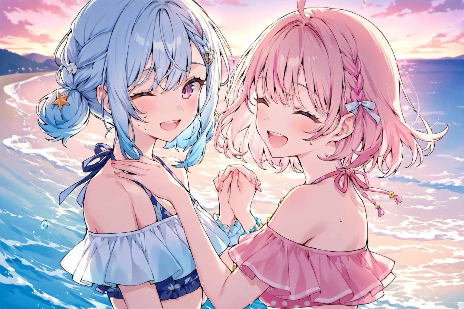 2人は仲良し | の人気AIイラスト・グラビア