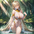 泉で水浴びを。 2枚目