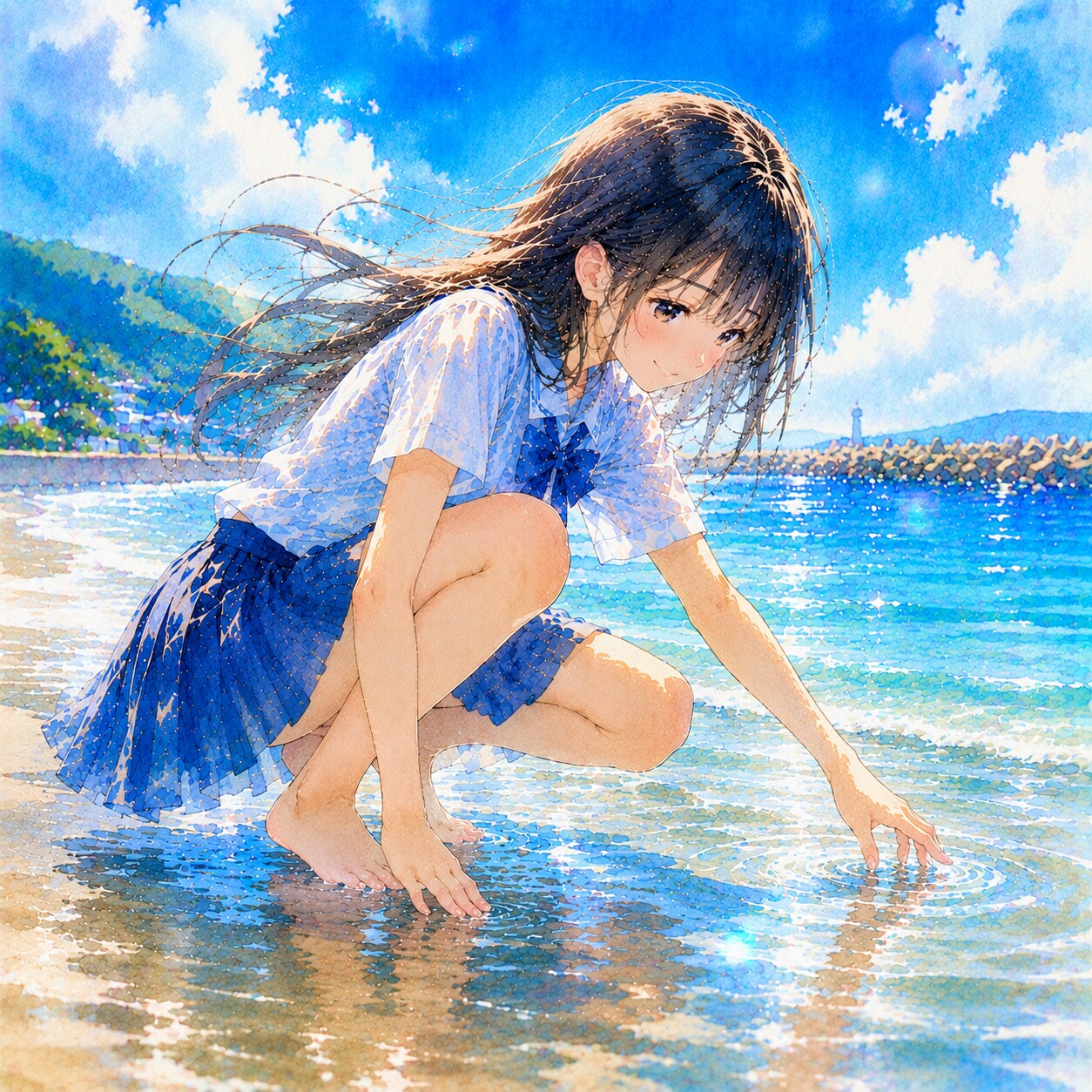浜辺の少女