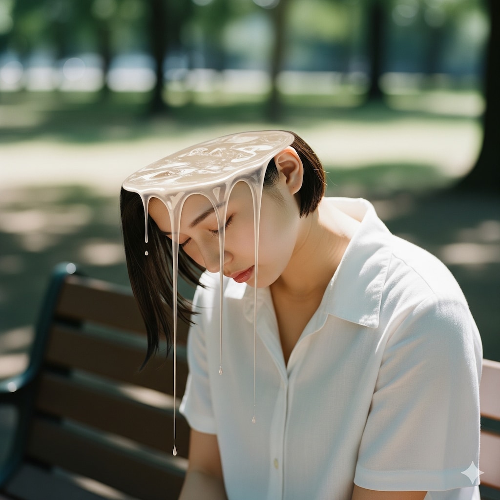 暑すぎて。