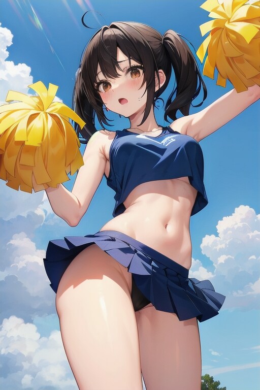 青いチアリーダー
