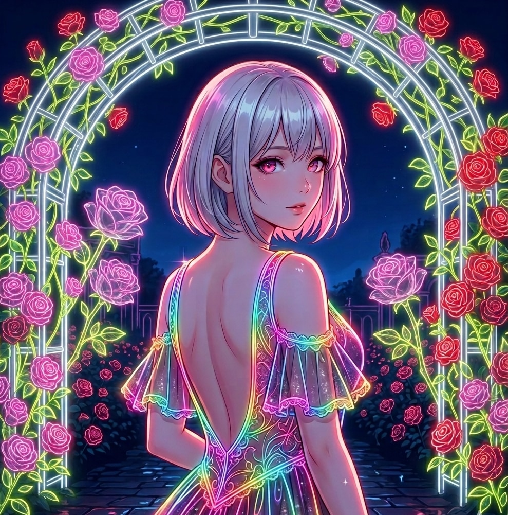薔薇の庭園 | の人気AIイラスト・グラビア