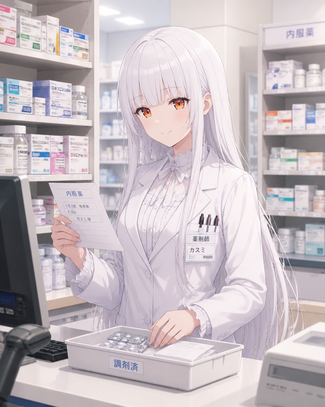 96.「や」→「薬剤師」霧雨カスミ