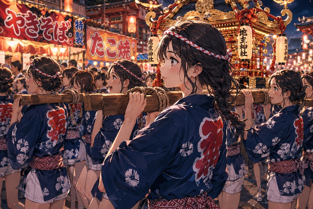 神輿の出発式