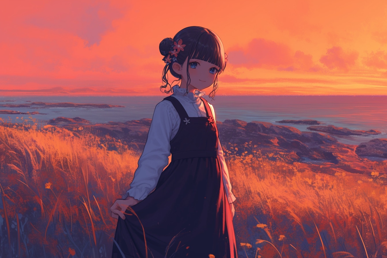 夕暮れのおだんごちゃん🍡✨90 | の人気AIイラスト・グラビア