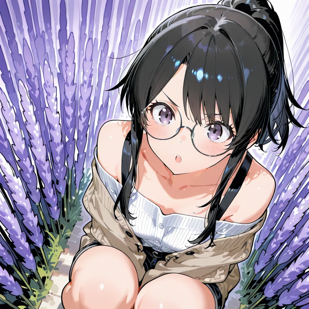 ラベンダーと楓ちゃん