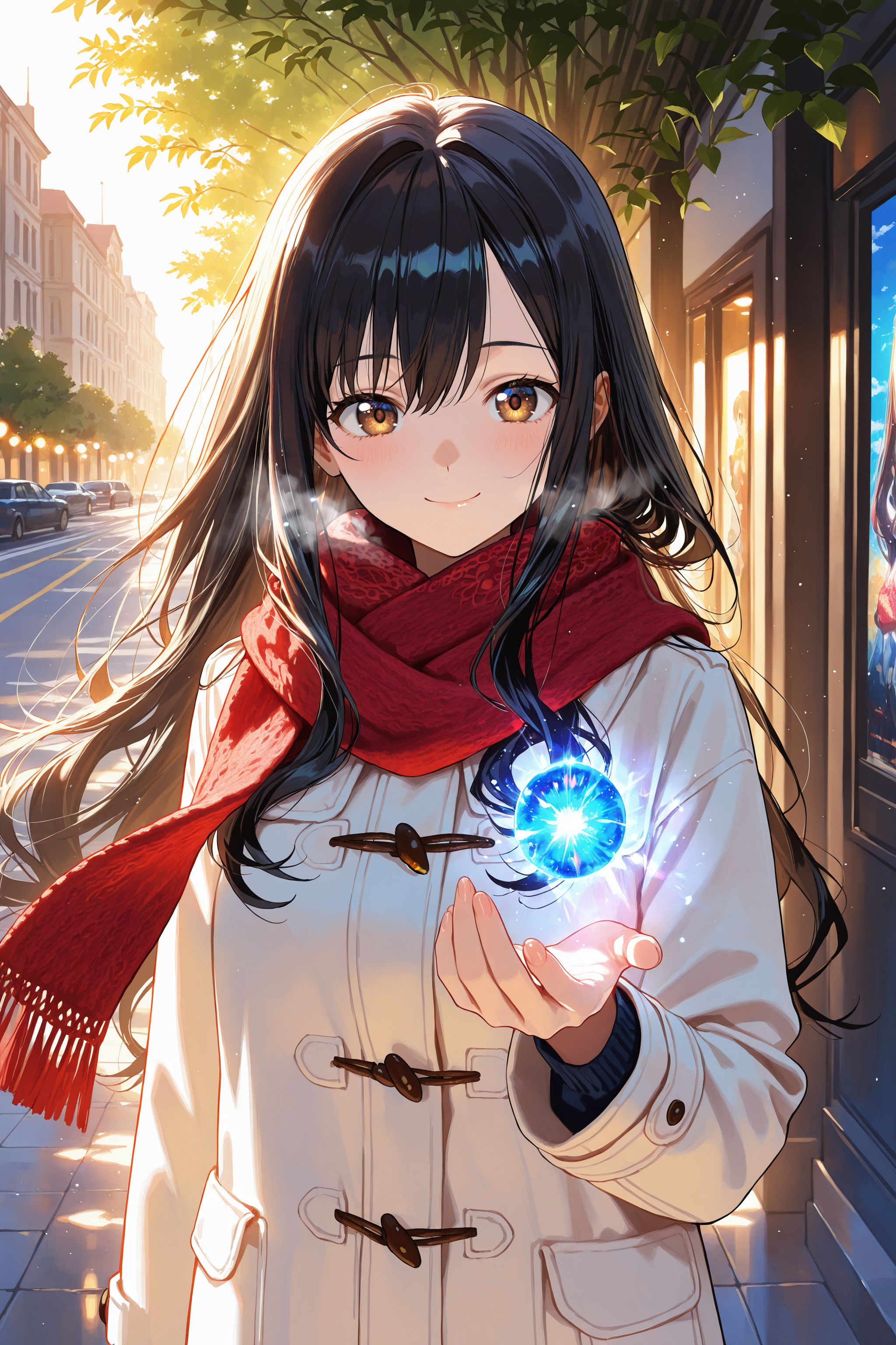 異世界の女神さま（クシナダヒメさん）コートマフラ―Ｖｅｒ | の人気AIイラスト・グラビア