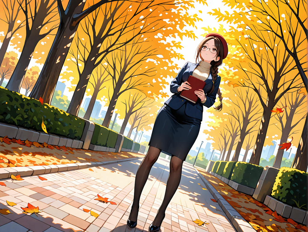 読書の秋（屋外）