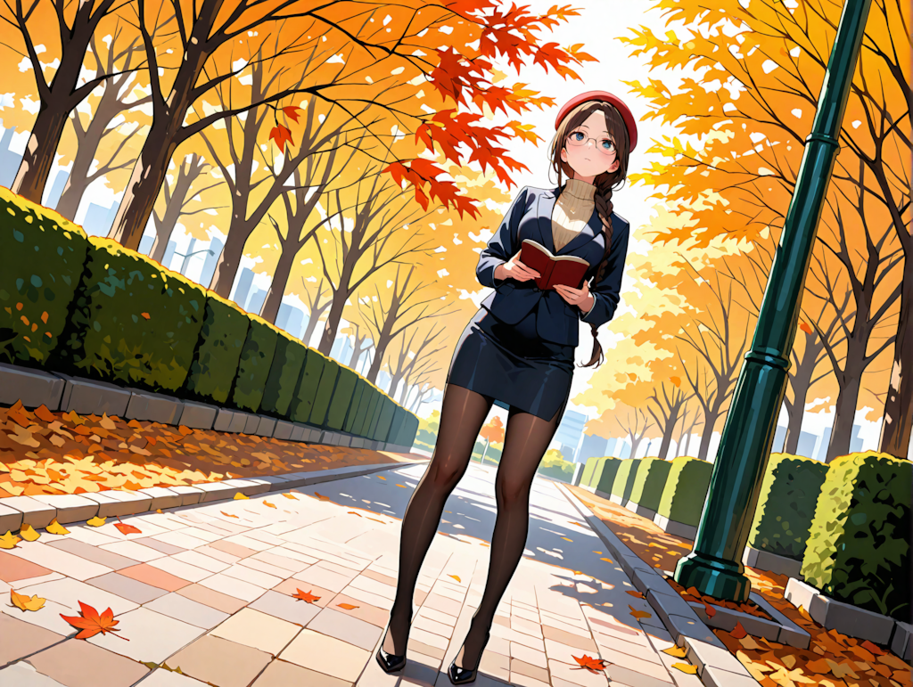 読書の秋（屋外）