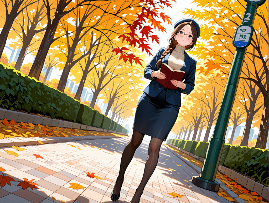 読書の秋（屋外）