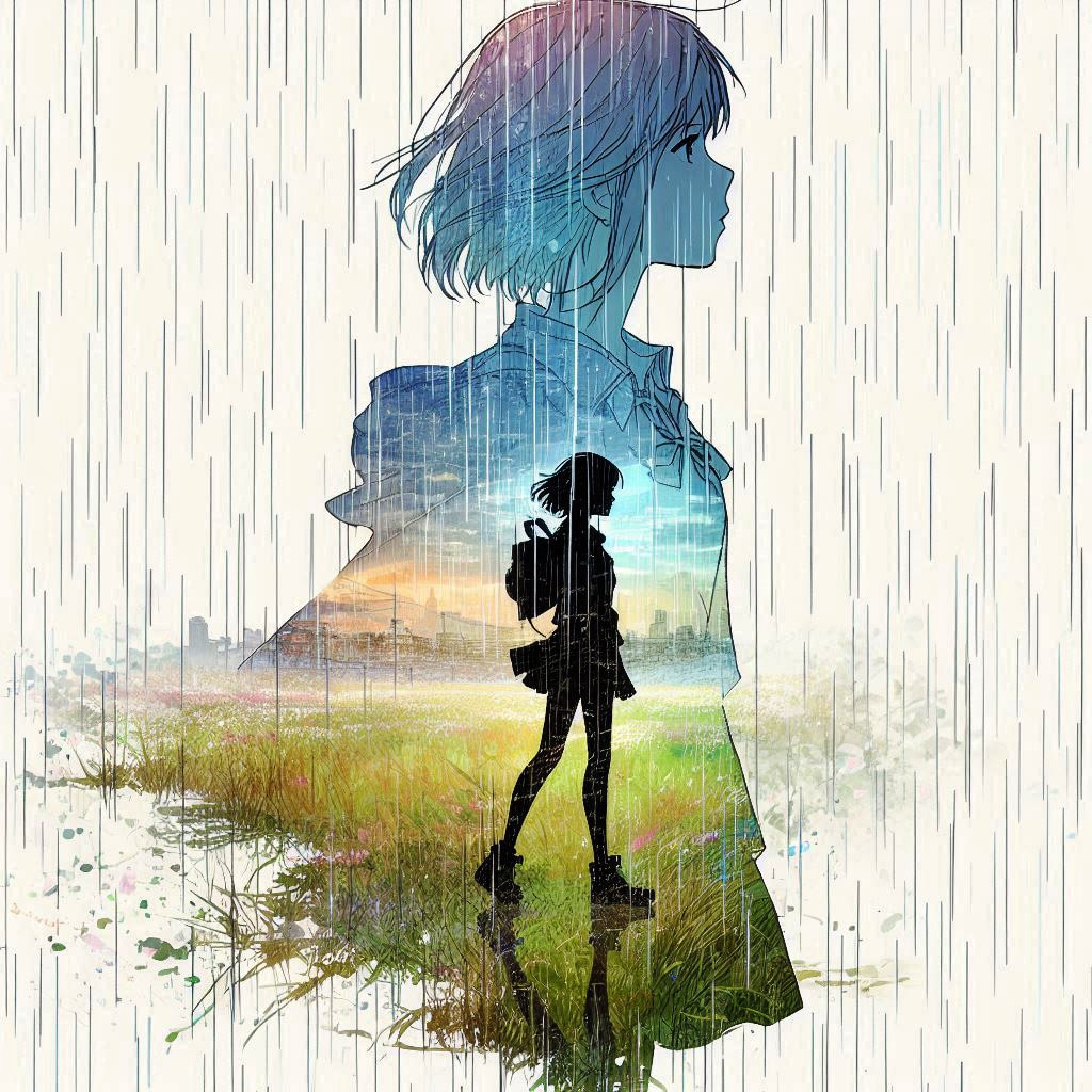 二重露光と少女42