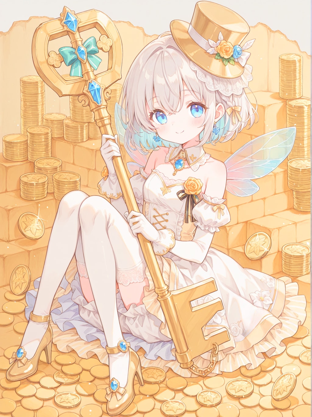 妖精さんが守る金のカギ