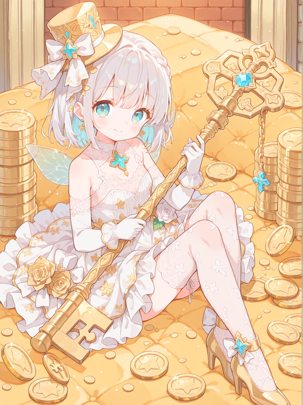 妖精さんが守る金のカギ