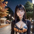 ハロウィンのチャイナドレス 2枚目