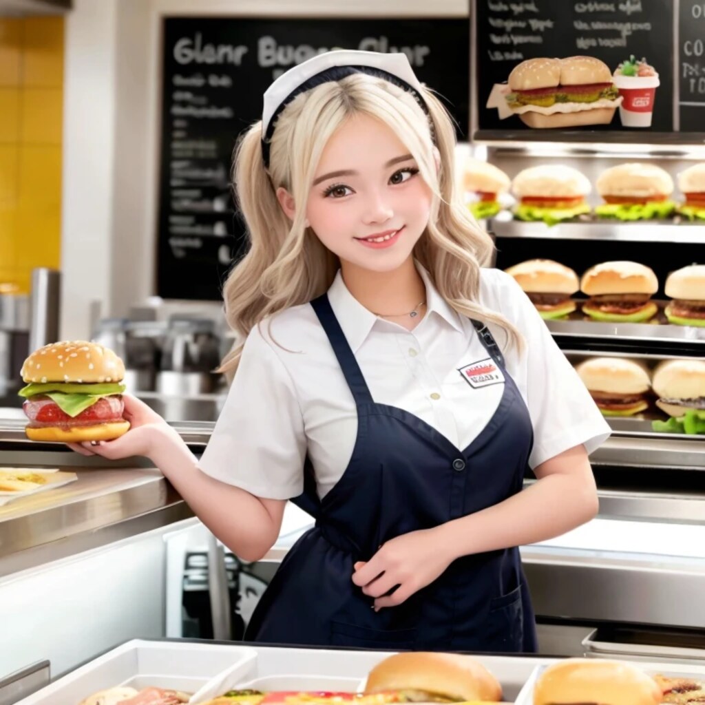 茶髪ロングでクルーの美女