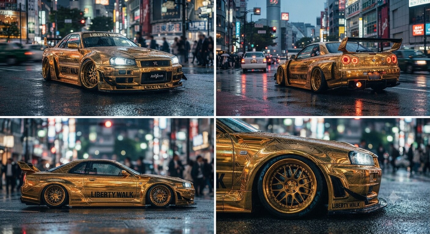 リバティーウォークR34GT-R | の人気AIイラスト・グラビア