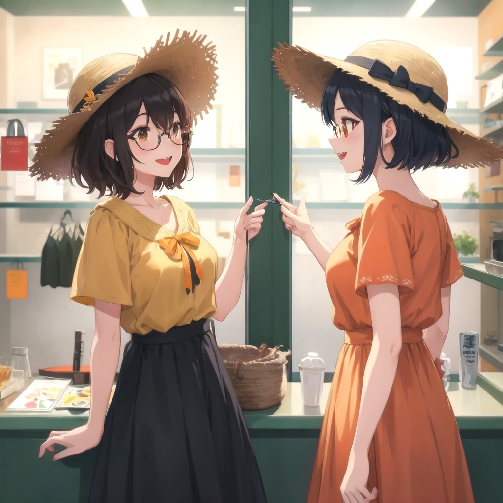 ふーか、友達と相談中