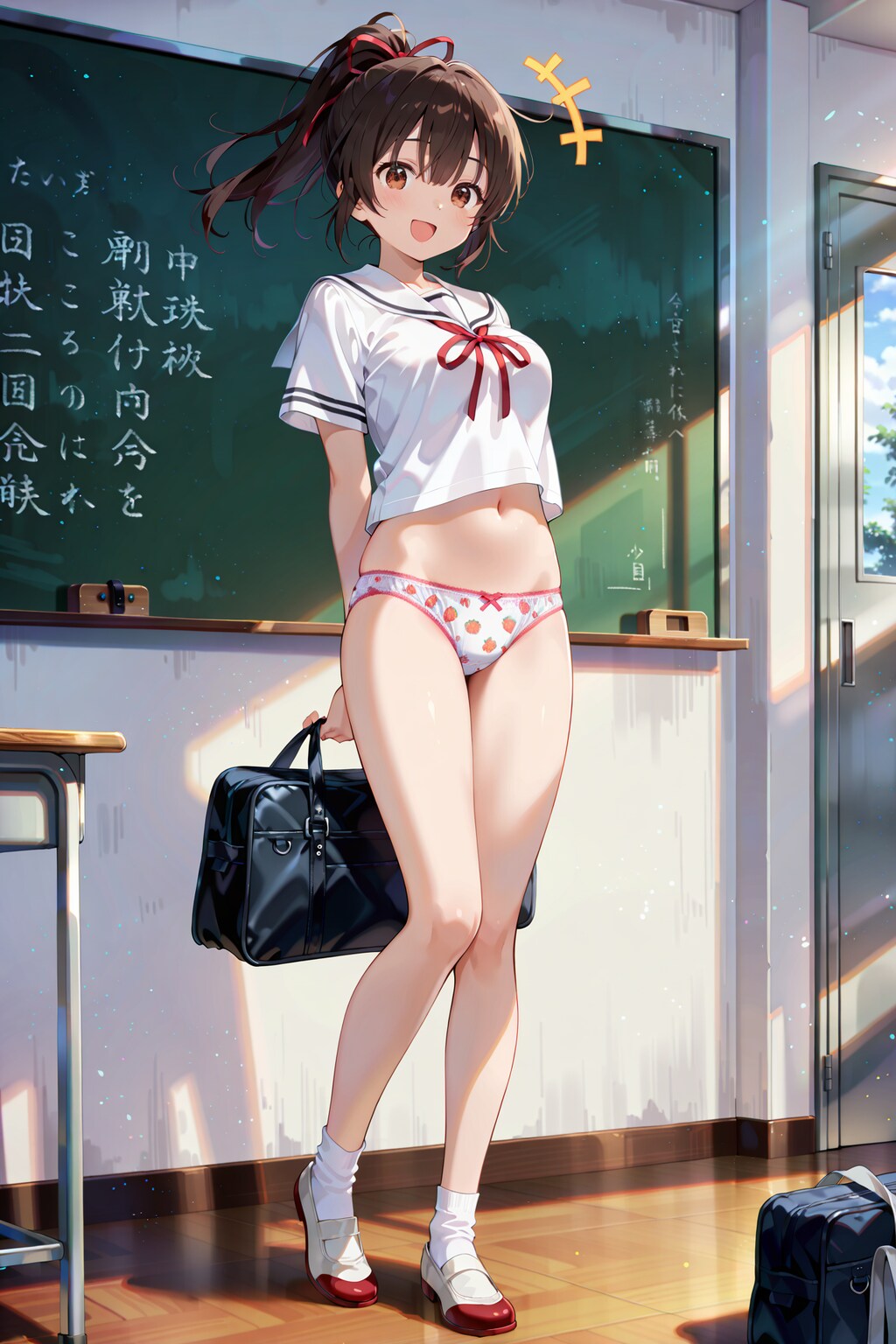 スカート無し登校撮影会 Y805