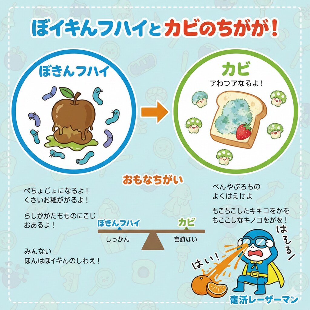 ぼイキんフハイとカビのちがが！