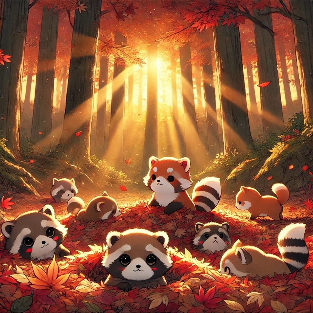 秋の森でかくれんぼ