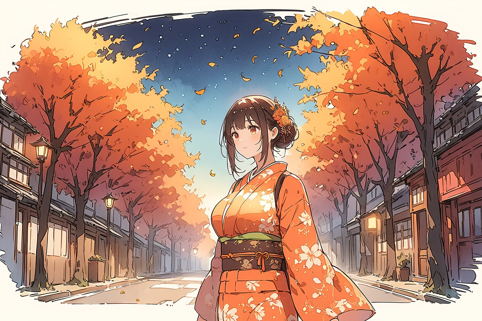 秋スタイル着物アレンジ | の人気AIイラスト・グラビア